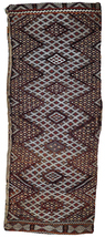 Handmade vintage Moroccan Berber kilim cushion 1&#39; x 2.6&#39; (32cm x 80cm) 1950s - £499.59 GBP