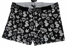 Ethika $ Signs Diamonds Marijuana Leaves Crowns Boyshorts Underwear Wm&#39;s... - $19.99
