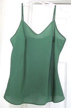 TALBOTS WOMAN PETITES Cami Top Pullover 100% Lightweight Polyester Green XP - £18.60 GBP