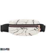 Oak &amp; Reed Traverse Belt Bag White Marble &amp; Rose Gold Hands Free Waist B... - $9.83