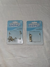 Lot Of 2 JEWELRY ESSENTIALS FINDINGS Flower Bead Caps Silver Color 40 Count - £7.68 GBP