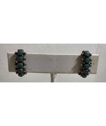 Vintage Sterling Silver &amp; Turquoise Snake Eyes Screw-Back Earrings - $533.89 MXN