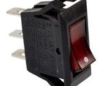Red Lighted Rocker Switch Black Function ON OFF 3 Prong 15A 125V, Neon Lamp - £15.13 GBP