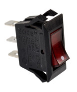 Red Lighted Rocker Switch Black Function ON OFF 3 Prong 15A 125V, Neon Lamp - £15.16 GBP