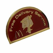 McDonald’s Free Delivery Service Employee Crew Restaurant Enamel Lapel H... - £4.70 GBP