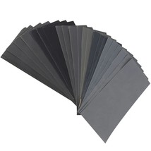 20 Sheets 9x36 Inch Multi-purpose Polishing Sandpaper Kit Dry Wet Sandpaper Kit  - £37.03 GBP