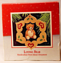 Hallmark: Loving Bear - 1988 - Wooden Wreath - Holiday Ornament - £10.05 GBP