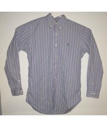 Polo Ralph Lauren Mens 32/33 Purple green stripe Long Sleeve Button Down... - $19.77 CAD