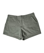 Vtg American Eage AE Embroidered Flower Flap Pocket Olive Green Cargo Sh... - $24.74