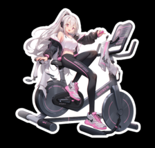 Sexy Anime Girl Exercising on Fitness Trainer Sticker Decal Car Truck Wa... - £3.94 GBP+