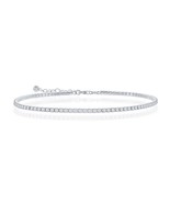 Sterling Silver 2mm CZ Tennis Anklet - $1,168.97 MXN