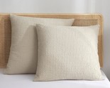Ultra Soft Waffle Weave Euro Shams Pillow Covers 26&quot; X 26&quot; 2 Pack, No In... - £35.15 GBP