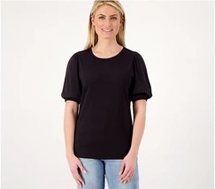 Girl With Curves Scoop Neck Knit Top (True Black, Small) A575269 - $15.38