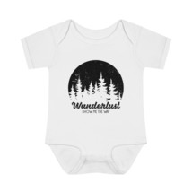 Baby Rib Bodysuit with Wanderlust Print | 100% Organic Cotton, Unisex Fi... - $29.87