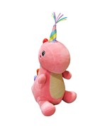 Walmart Pink Happy Birthday Dinosaur Plush Stuffed Animal Toy Ribbed 12 ... - $8.69