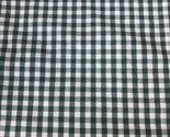 Vintage Gingham Lawn Fabric Green Cotton Blend 1/4&quot; Check Dolls Quilt 2/... - £8.36 GBP