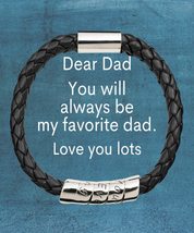 Man Black Bracelet Bracelet for Daddy, My Favorite Dad, Funny Cute Loving Sentim - £27.96 GBP