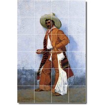 Frederic Remington Western Painting Ceramic Tile Mural BTZ07315