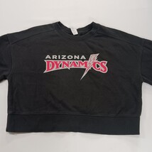 District Arizona Dynamics Women's Black Cotton Blend Cropped Sweatshirt Size L image 10