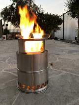 Stainless Outdoor Fire Pits for Solo Backpack Camping Cooking Stove Bonf... - $58.89