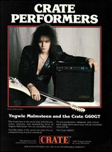 Yngwie Malmsteen 1988 Crate G60GT Guitar Amp advertisement 8 x 11 ad print - £3.39 GBP