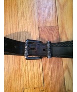Vintage Gap Black Leather With Silver Buckle Belt Size 30 Preowned - £4.73 GBP