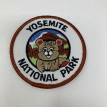 Yosemite National Park CA Bear Animal Cub Round White Embroidered Patch Badge - £6.18 GBP