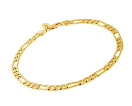 JEWELRY 5mm Figaro Chain Anklet for Women and Men - £81.04 GBP