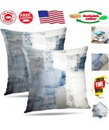 Durable Blue &amp; Grey Decorative Pillow Covers - Soft Touch 16x16, Set of 2 - €27,46 EUR