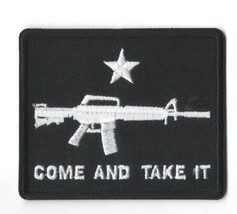 Come And Take It Ar Flag Iron On Sew On Embroidered Patch 3&quot; x 2 1/2&quot; - £3.92 GBP