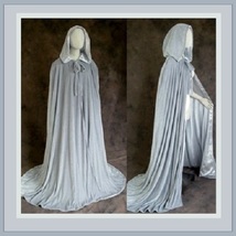 Medieval Gothic Hooded Velvet Cape Cloak 12th Century Clothing 7 Choice Colors image 4