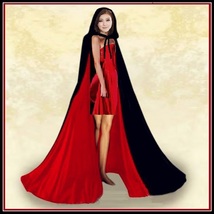 Medieval Gothic Hooded Velvet Cape Cloak 12th Century Clothing 7 Choice Colors image 5