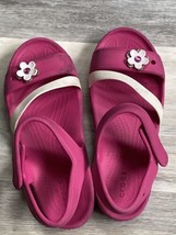 Crocs Girls/ Toddler/ Kids Lina Party Pink Butterfly Water Sandal Sz 3 Shoes - £7.00 GBP