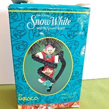 Enesco Disney Merry Little 2 Step Ornament Dopey Sneezy Dancing Snow White   - $6.92