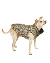 Canini Puffer Jacket For Dogs Size Xs 5-10 Lbs Reversible Leopard Print  - $21.78