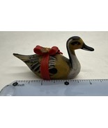 Vintage 1983 Christmas Holiday Small Duck 3.25 Inches Figure Decor Enesco - £9.28 GBP