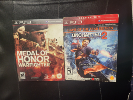Lot Of 2 Medal Of Honor: Warfighter [New Sealed]+ Uncharted 2 [Use] Sleeve (PS3) - £9.34 GBP