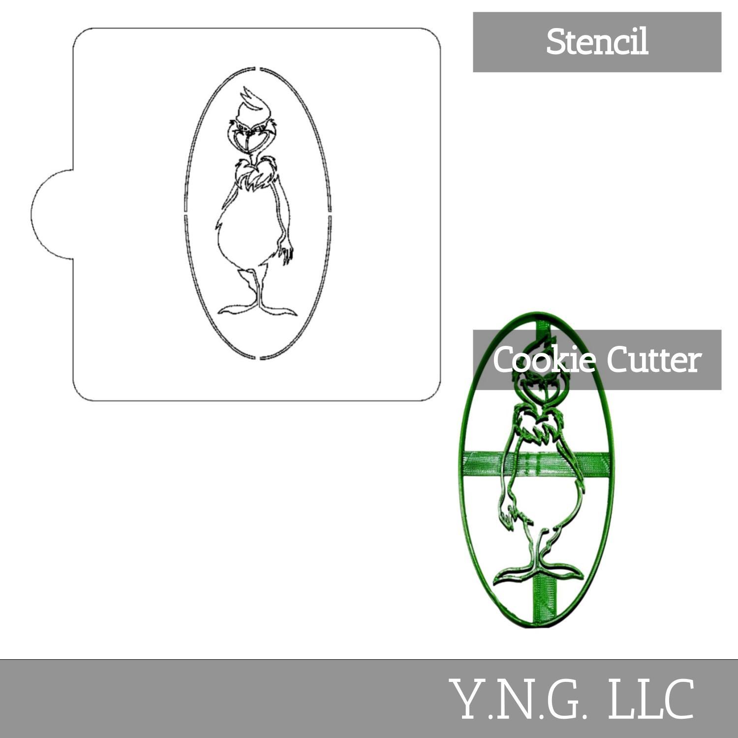 Grinch Standing Stencil And Cookie Cutter and 50 similar items