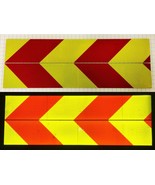 2 Piece Reflective Chevron Panel Kit Oralite V98 Fluorescent Lime &amp; Red ... - £40.99 GBP+