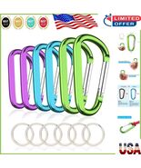 Colorful Aluminum Carabiner Set - Perfect for Keys, Bags, and Camping Gear - $245.43 MXN