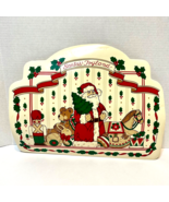 Vintage Franco Vinyl Christmas Placemat Santas Toyland 16.5 x 13&quot; - £8.36 GBP