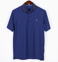 Greyson Golf Polo Shirt Mens Small Blue Geometric Performance Streamsong... - $37.15