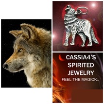 Haunted NECKLACE WOLF SPIRIT VESSEL PROTECT SURVIVAL FAMILY MAGICK 925 Cassia4  - $17.33