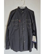 VTG Bugle Boy Long Sleeve Metal Button Up Black Western Shirt Men&#39;s Sz L... - $582.99 MXN