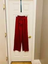 lost + wander tie wide leg pants red burgundy NWOT Small - $19.79