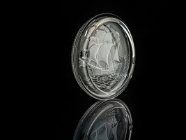 Lalique Santa Maria Crystal Ashtray  Measures 6.75" Diameter image 4