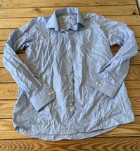 ETON Men’s Button Down dress shirt size 17.5 Blue AP - £23.38 GBP