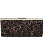 INC International Concepts Carolyn Cake Glitter Clutch Bag, CHARCOAL - $22.72 CAD