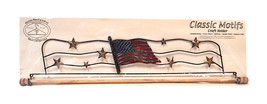 Classic Motifs American Flag 22 Inch Fabric Holder With Dowel - $41.95