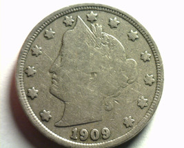 1909 LIBERTY NICKEL VERY GOOD+ VG+ NICE ORIGINAL COIN BOBS COIN FAST 99c... - £3.53 GBP